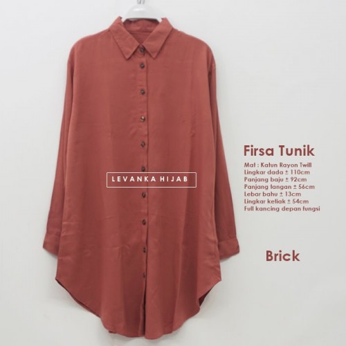 Firsa-013 Atasan Tunik Katun Rayon Twill